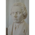 AWESOME ALABASTRINE OXYLITE BUST OF THE 19th CENTURY COMPOSER "BEETHOVEN" (4 of 5 different busts)