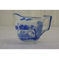 AN AWESOME JAPANESE MADE HAND PAINTED BLUE AND WHITE PORCELAIN MILK JUG