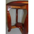 AN AWESOME AND SOLIDLY MADE SOLID TEAK FOUR-LEGGED STOOL IN EXCELLENT CONDITION