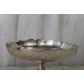 A WONDERFUL VINTAGE ELECTRO-PLATED SILVER PLATED STEMMED SWEETS/ MINTS DISH