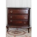 A GORGEOUS ANTIQUE QUEEN ANNE PEDESTAL CHEST OF DRAWERS IN STUNNING CONDITION