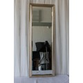 AN AWESOME FULL LENGTH "BEVELED GLASS" WALL MIRROR WITH A BEAUTIFUL ANTIQUE GOLD FRAME