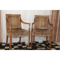 TWO FABULOUS VINTAGE/ANTIQUE? SOLID ROSEWOOD "REGENCY" PERIOD OCCASIONAL ARMCHAIRS bid/chair