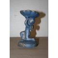 A BEAUTIFUL BLUE AND GOLD CHERUB FIGURINE FOR THAT SPECIAL LITTLE GIRL