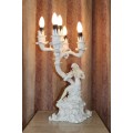 A SPECTACULAR ORNATE "ART NOUVEAU" STYLE ALABASTRINE OXYLITE TABLE LAMP WITH INCREDIBLE DETAILING