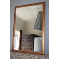 A FABULOUS GOLD/RED WALL MIRROR IN GREAT CONDITION, PERFECT FOR BATHROOM OR ENTRANCE HALL