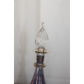 A MAGNIFICENT RARE HAND BLOWN MURANO OF ITALY GLASS PERFUME BOTTLE WITH A GLASS APPLICATOR = WOW!!!