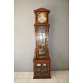A MAGNIFICENT VINTAGE GERMAN MADE "TEMPUS FUGIT" GRANDFATHER CLOCK WITH A WESTMINSTER CHIME