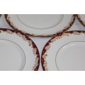 AN AWESOME SET OF 5x ROYAL DOULTON PORCELAIN DINNER PLATES IN THE BEAUTIFUL "WINTHROP" PATTERN