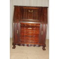 AN EXQUISITE VINTAGE SOLID IMBUIA BALL & CLAW RADIOGRAM CABINET!! FABULOUS ON DISPLAY!!