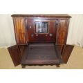 AN EXQUISITE VINTAGE SOLID IMBUIA BALL & CLAW RADIOGRAM CABINET!! FABULOUS ON DISPLAY!!