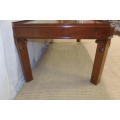 A BEAUTIFUL AND EXQUISITELY MADE BURMESE TEAK CENTER COFFEE TABLE IN GORGEOUS CONDITION