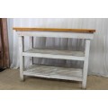 AN AWESOME "RUSTIC" SIDE SERVER WITH SLATTED SHELVES = PREFECT FOR INFORMAL AREAS