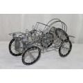 AN INCREDIBLE AND BEAUTIFULLY MADE WIRE "VINTAGE" CAR = AWESOME AND UNUSUAL DECOR DISPLAY PIECE