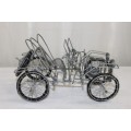 AN INCREDIBLE AND BEAUTIFULLY MADE WIRE "VINTAGE" CAR = AWESOME AND UNUSUAL DECOR DISPLAY PIECE