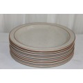 7x AWESOME SOUTH AFRICAN MADE CONTINENTAL STONEWARE DINNER PLATES IN GREAT CONDITION