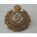 A SUPERB ROYAL BRITISH WWI "CANADIAN ENGINEERS" REGIMENT CAP BADGE WITH KINGS CROWN