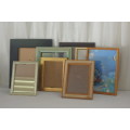 EIGHT FABULOUS ASSORTED PHOTO/ WALL FRAMES INCLUDING VINTAGE AND MODERN FRAMES bid/frame