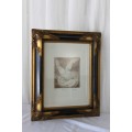 A MAGNIFICENTLY FRAMED LIMITED EDITION (4 OF 10) HILDEGARD VAN HEERDEN "HAND-COLOURED" ETCHING