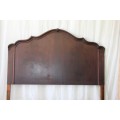 A BEAUTIFUL ANTIQUE SOLID IMBUIA DOUBLE BED HEADBOARD IN WONDERFUL CONDITION