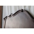A BEAUTIFUL ANTIQUE SOLID IMBUIA DOUBLE BED HEADBOARD IN WONDERFUL CONDITION