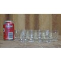 *** JOB LOT *** A FANTASTIC COLLECTION OF TWELVE ASSORTED SHOT/ LIQUEUR GLASSES IN GREAT CONDITION