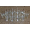 *** JOB LOT *** A FANTASTIC COLLECTION OF TWELVE ASSORTED SHOT/ LIQUEUR GLASSES IN GREAT CONDITION