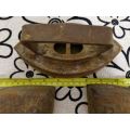 THREE FANTASTIC AND VERY COLLECTABLE VINTAGE/ ANTIQUE CAST IRON COAL STOVE CLOTHES IRON bid/iron
