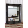 A stunning and stylish (LARGE) embossed metal wall mirror with superbly detailed pattern - RS17M