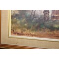 A MAGNIFICENT ORIGINAL "LUTHER MARAIS" (1935 - 2010) SIGNED & FRAMED OIL ON BOARD PAINTING