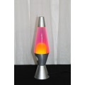 A STUNNING 36cm TALL RETRO "LUMINOUS" PINK AND VIBRANT ORANGE LAVA LAMP IN FABULOUS CONDITION