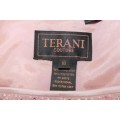 AN EXCEPTION & VERY EXCLUSIVE "TERANI COUTURE" DUSTY PINK LADIES 3-PIECE FORMAL OUTFIT w/ RHINESTONE