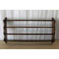 A FABULOUS WALL MOUNTABLE SOLID WOODEN DISPLAY SHELF FOR ORNAMENTS, TRIOS, MODEL CARS AND MORE