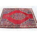AN INCREDIBLE ANTIQUE IRANIAN PERSIAN CARPET (1.9m 1.3m) IN RED AND ROYAL BLUE COLOURS