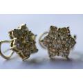 4.2 CARAT! 14 LARGE STONES BRILLIANT CUT DIAMOND EARRINGS SET IN 18ct GOLD! ULTIMATE SPECIAL GIFT!!!