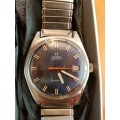 A SPECTACULAR, RARE VINTAGE OMEGA GENEVE AUTOMATIC "BLUE LIZARD" GENTS WRIST WATCH w/ A 558 MOVEMENT