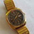 A STUNNING VINTAGE GOLD PLATED SEIKO AUTOMATIC "BELL-MATIC" (MODEL 4006-6031) GENTS WRIST WATCH
