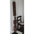 AN EXQUISITE AND UNUSUAL "TALL" HAND CARVED WOODEN AFRICAN TRIBAL ART FIGURINE
