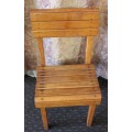 TWO INCREDIBLE AND BEAUTIFULLY MADE ANTIQUE? WOODEN KIDDIES CHAIRS IN GOOD CONDITION bid/chair