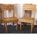 TWO INCREDIBLE AND BEAUTIFULLY MADE ANTIQUE? WOODEN KIDDIES CHAIRS IN GOOD CONDITION bid/chair