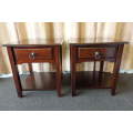 2x wonderful modern single drawer bedside pedestals in amazing condition - bid/pedestal