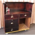 AN INCREDIBLE MOBILE BAR/ DRINKS CABINET/ PODIUM ON CASTORS IN GREAT CONDITION!!!!