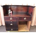 AN INCREDIBLE MOBILE BAR/ DRINKS CABINET/ PODIUM ON CASTORS IN GREAT CONDITION!!!!