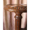 An incredible antique Solid Teak Pedestal Stand with exquisite hand-carved detailing