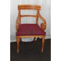 A MAGNIFICENT ORIGINAL "GORDON FRASER" YEW WOOD OCCASIONAL/ OFFICE CHAIR