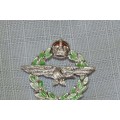 A RARE ANTIQUE WW1 (STERLING SILVER) SOUTH AFRICAN AIR FORCE "ENAMELLED" SWEETHEART BROOCH