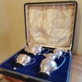 AN INCREDIBLE GEORGE V (c1926) STERLING SILVER (1.4kg) TEA & COFFEE SERVICE SET IN THE ORIGINAL CASE