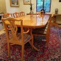 ***make an offer*** ORIGINAL "GORDON FRASER" YEW WOOD CHIPPENDALE 8 - 10 SEATER DINING ROOM SUITE