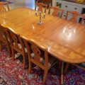 ***make an offer*** ORIGINAL "GORDON FRASER" YEW WOOD CHIPPENDALE 8 - 10 SEATER DINING ROOM SUITE