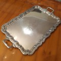 Spectacular Antique Sterling Silver Tray with Royal Family Provenance of the Consul-General in China
